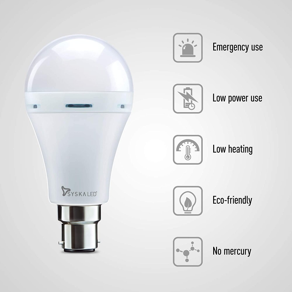 syska led bulb 9w b22 6500k